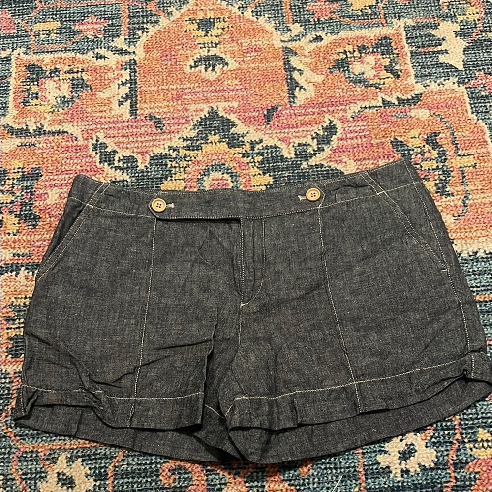 LOFT Gray High Waist Shorts Casual Style